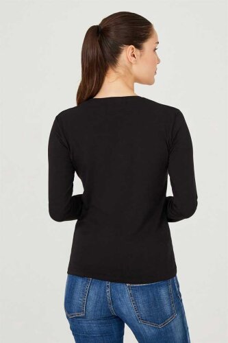 Bisiklet Yaka Kadın Bluz - 4