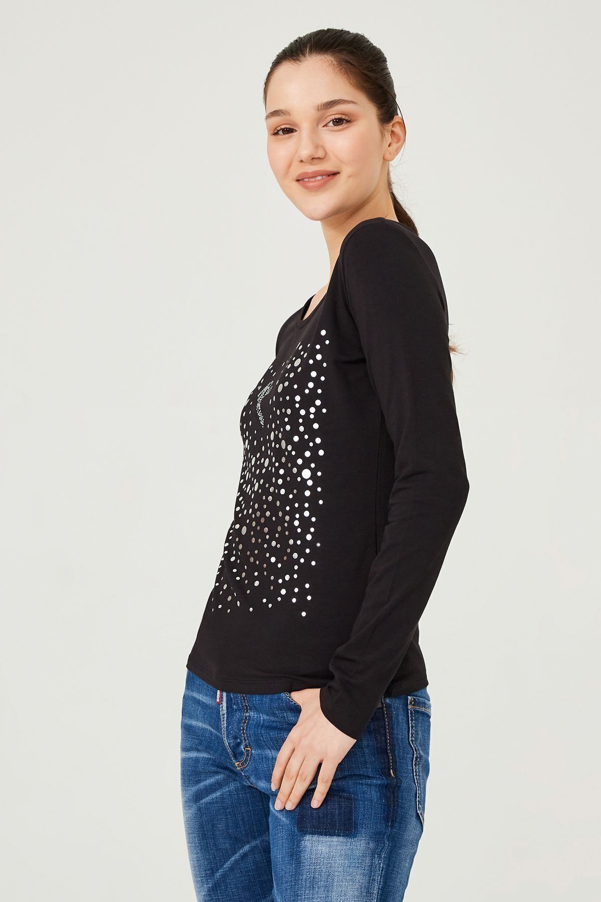Bisiklet Yaka Kadın Bluz - 6