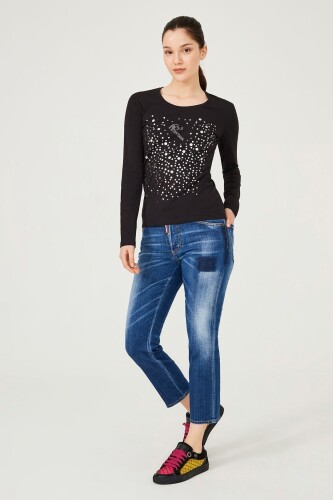 Bisiklet Yaka Kadın Bluz - 7