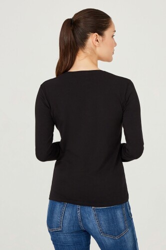 Bisiklet Yaka Kadın Bluz - 8