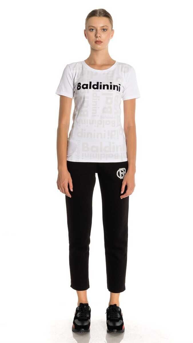 Bisiklet Yaka Kadın Logolu T-Shirt - 2