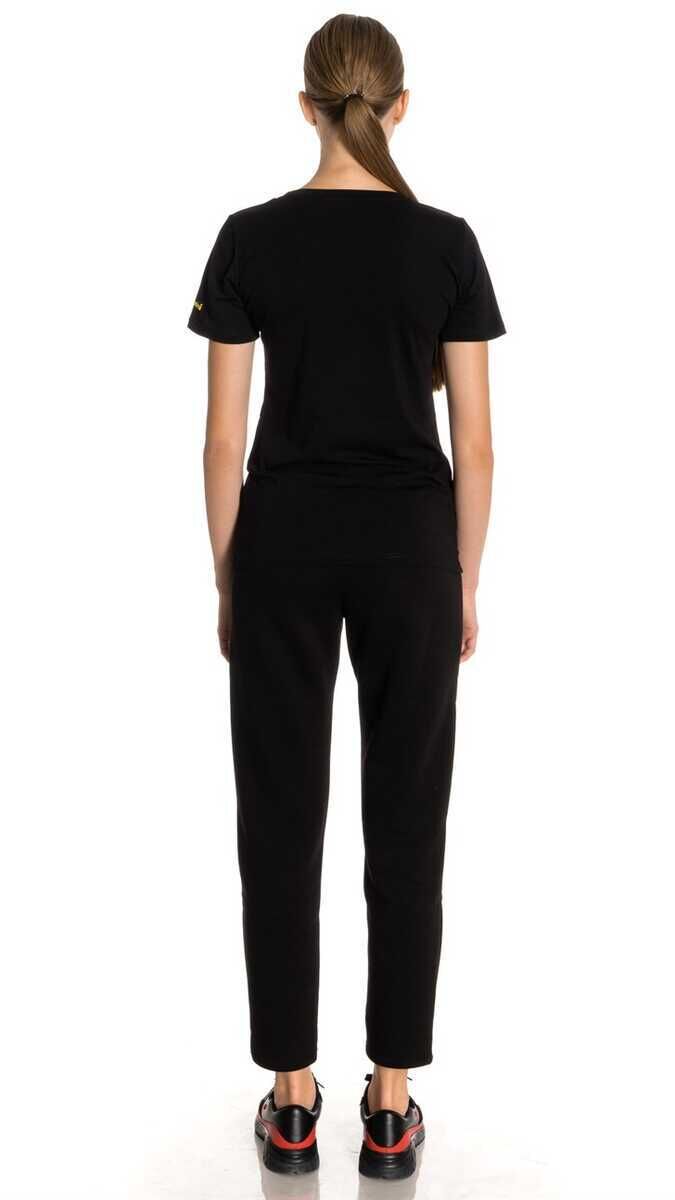 Bisiklet Yaka Kadın Logolu T-Shirt - 3