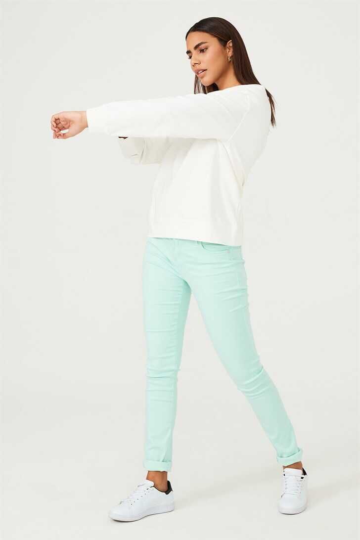Bisiklet Yaka Kadın Sweatshirt - 4