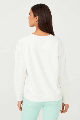Bisiklet Yaka Kadın Sweatshirt - 7