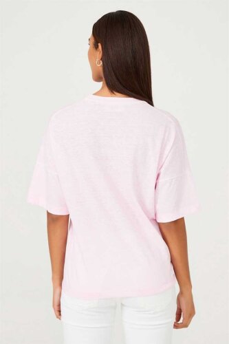 Bisiklet Yaka Kadın T-Shirt - 4