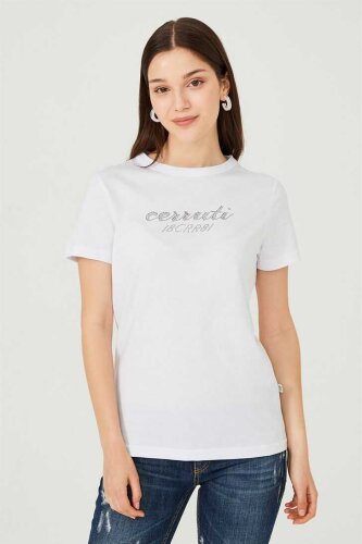 Bisiklet Yaka Kadın T-Shirt - Cerruti 1881