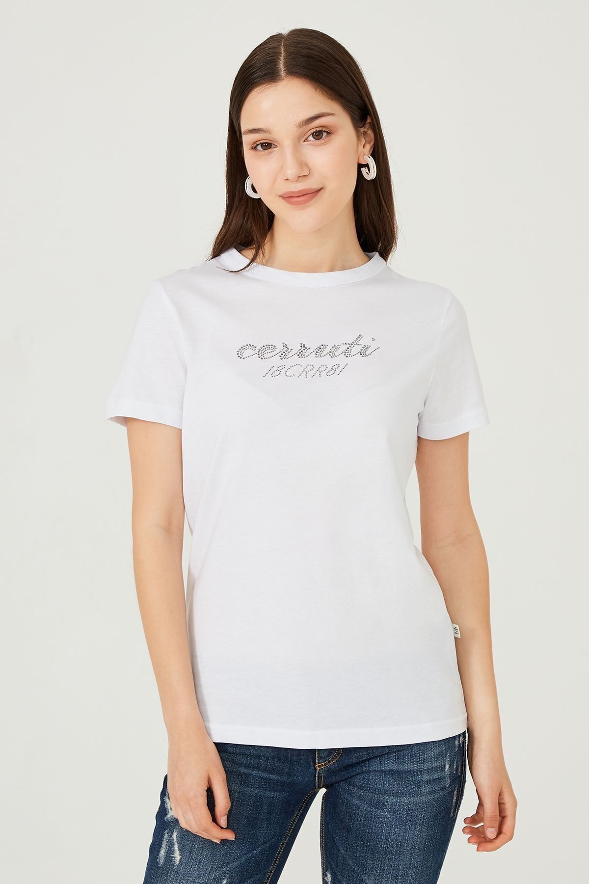 Bisiklet Yaka Kadın T-Shirt - 5