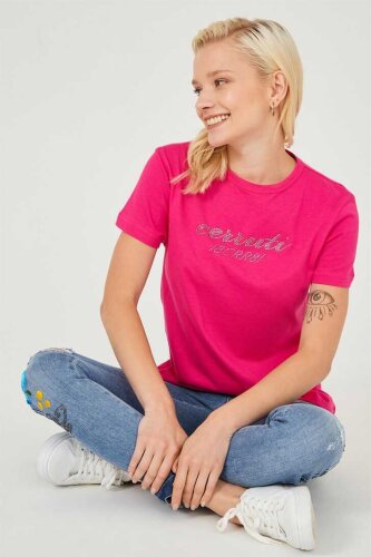 Bisiklet Yaka Kadın T-Shirt - 8