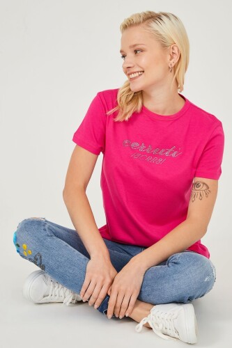 Bisiklet Yaka Kadın T-Shirt - 12