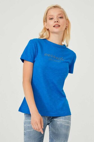 Bisiklet Yaka Kadın T-Shirt - Cerruti 1881