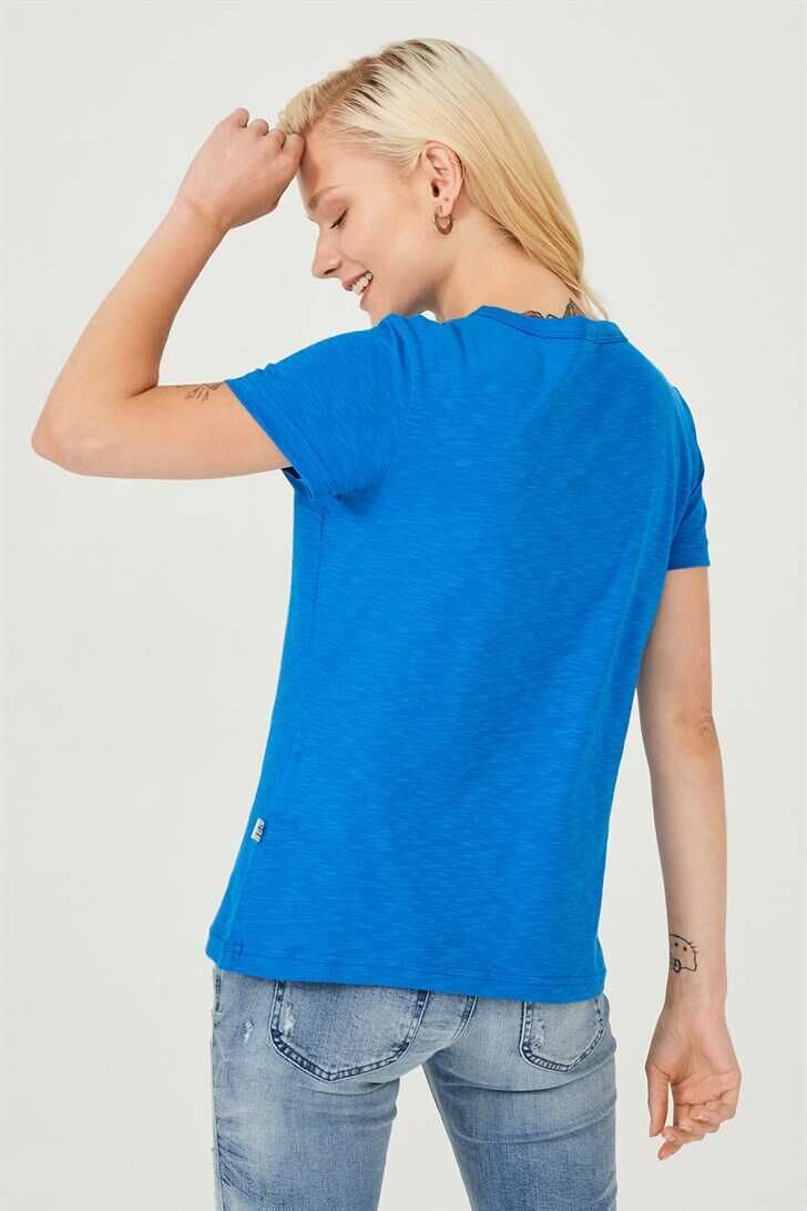 Bisiklet Yaka Kadın T-Shirt - 7