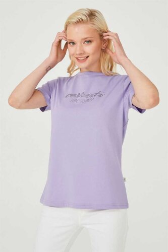 Bisiklet Yaka Kadın T-Shirt - 8