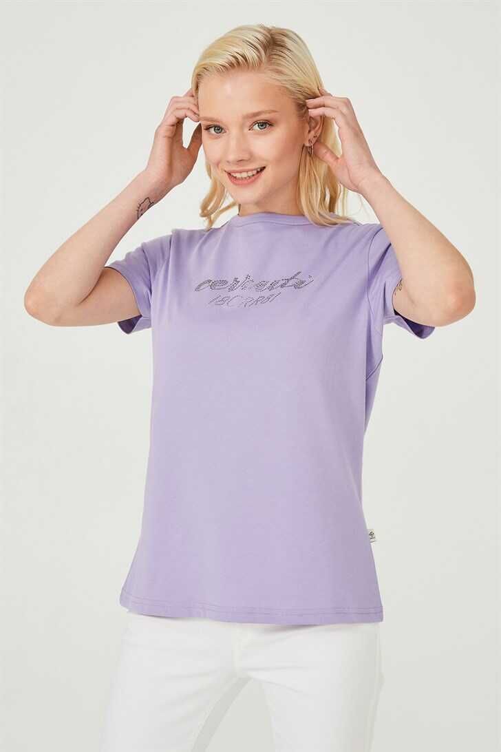 Bisiklet Yaka Kadın T-Shirt - 8