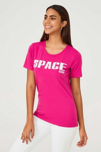 Bisiklet Yaka Kadın T-Shirt - Frankie Morello