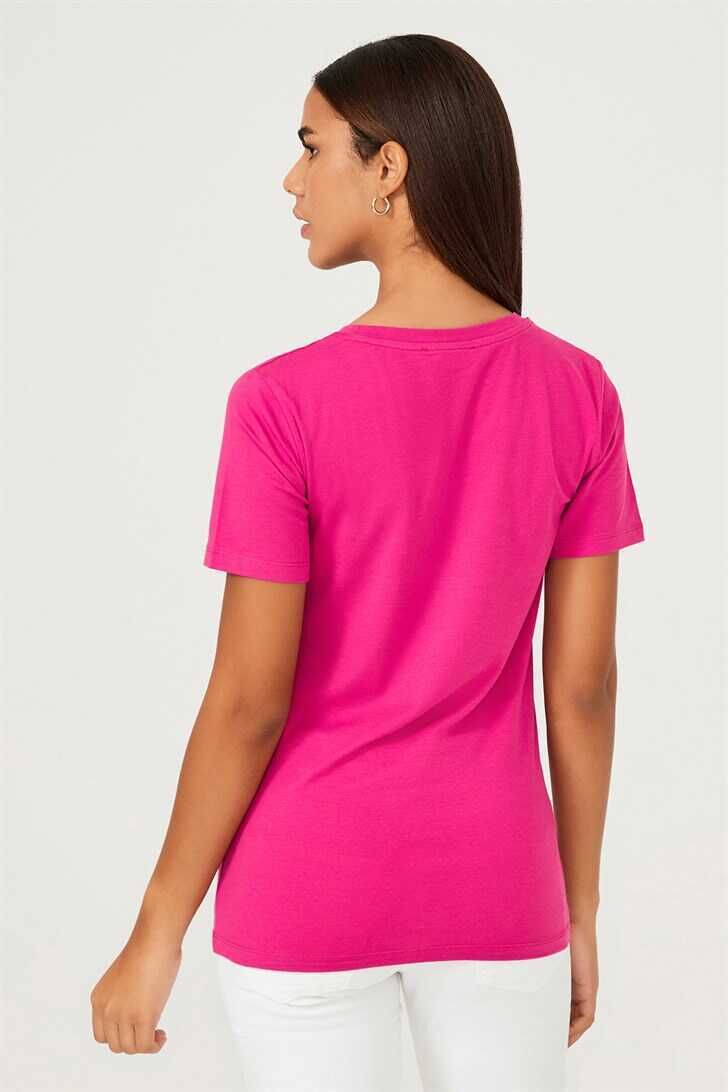 Bisiklet Yaka Kadın T-Shirt - 6