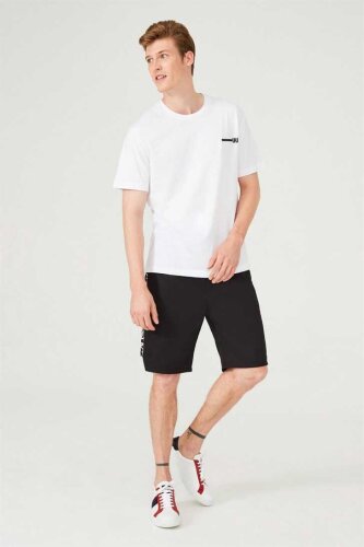 Bisiklet Yaka Logolu Erkek T-Shirt - 1