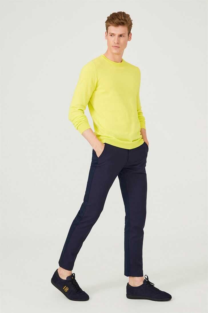 Bisiklet Yaka Uzun Kollu Erkek Triko Kazak - 3