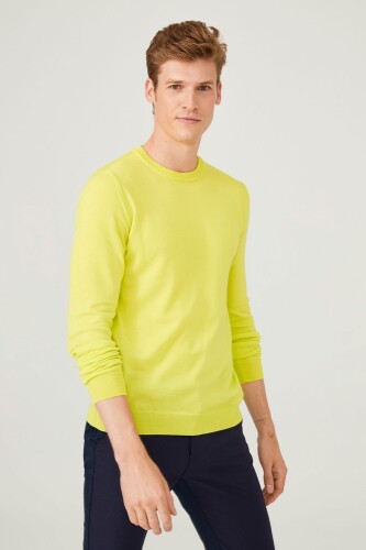 Bisiklet Yaka Uzun Kollu Erkek Triko Kazak - 5