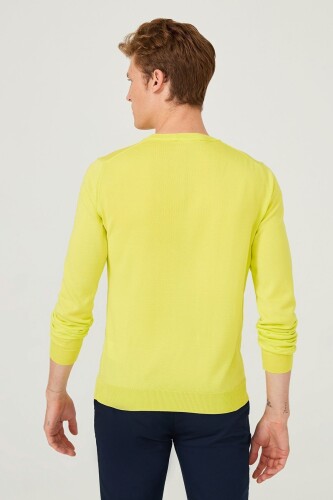 Bisiklet Yaka Uzun Kollu Erkek Triko Kazak - 8