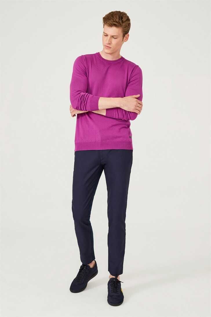 Bisiklet Yaka Uzun Kollu Erkek Triko Kazak - 2