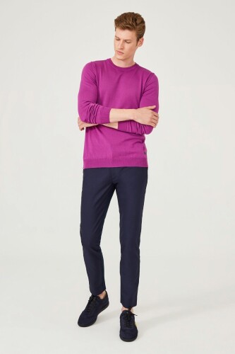 Bisiklet Yaka Uzun Kollu Erkek Triko Kazak - 6