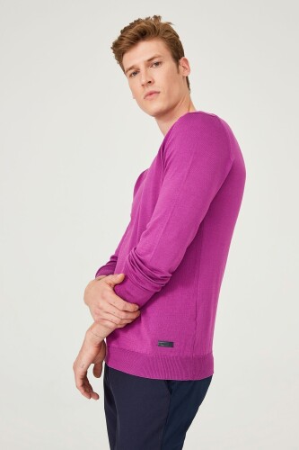 Bisiklet Yaka Uzun Kollu Erkek Triko Kazak - 7