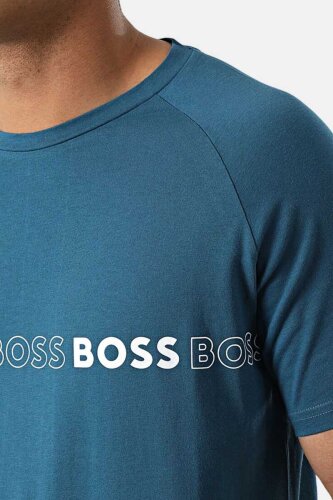 Boss Bisiklet Yaka Logou Erkek T-Shirt - 4