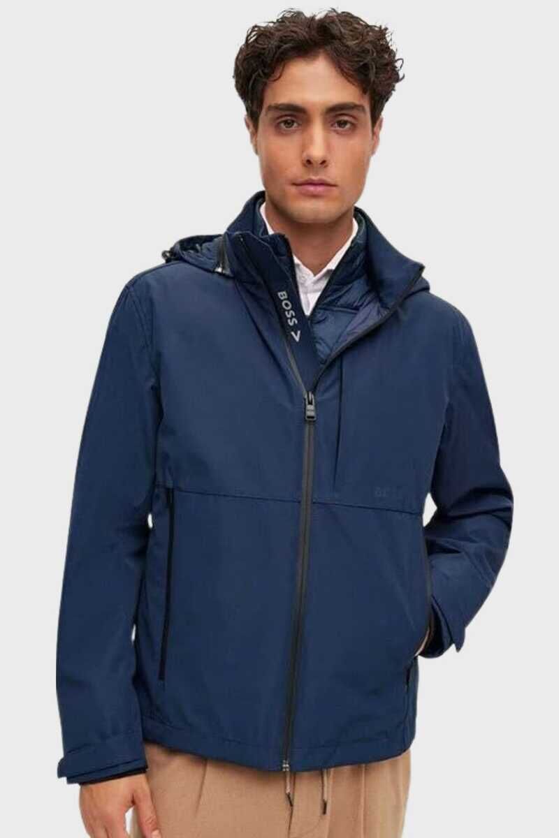 Boss Erkek Çıkarabilir Yelekli Su Geçirmez Mont - 1