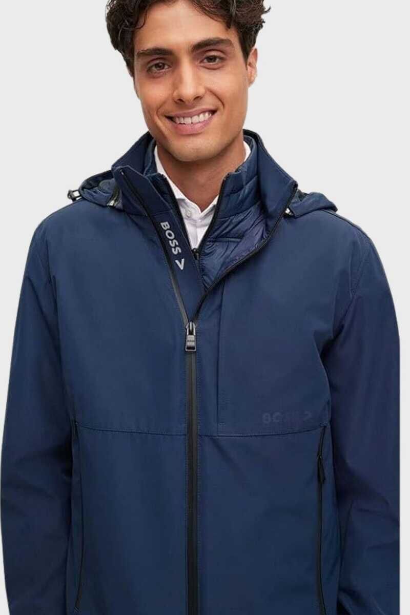 Boss Erkek Çıkarabilir Yelekli Su Geçirmez Mont - 4