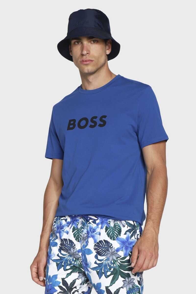 Boss Yazılı Erkek Bisiklet Yaka T-Shirt - 1