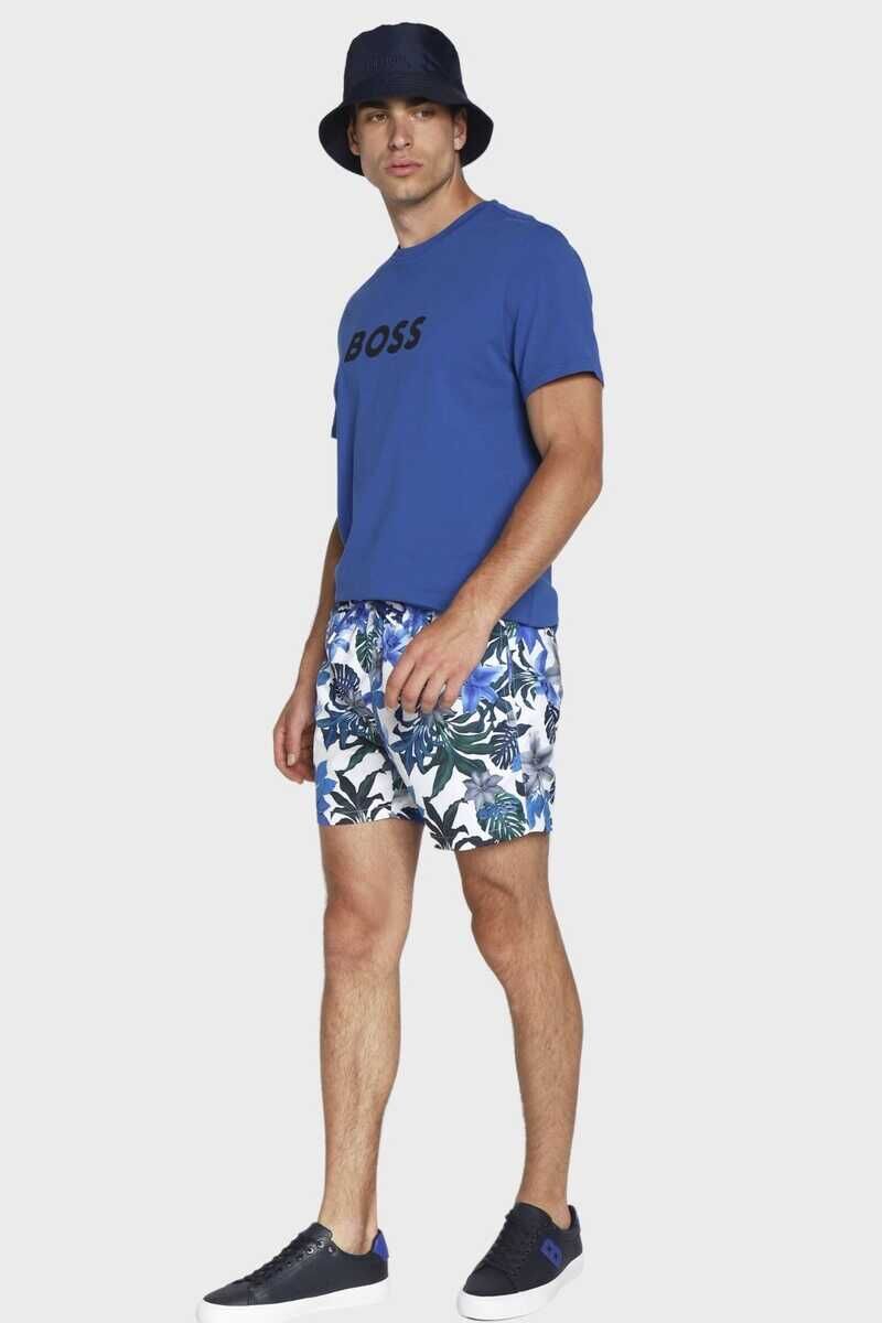 Boss Yazılı Erkek Bisiklet Yaka T-Shirt - 6