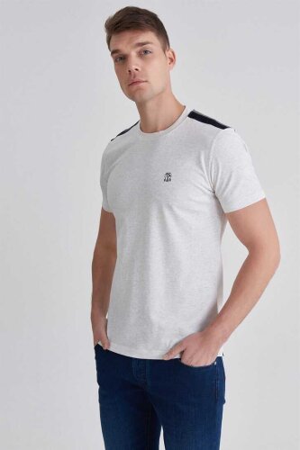 Brunello Cucinelli Erkek Bisiklet Yaka T-Shirt - 6