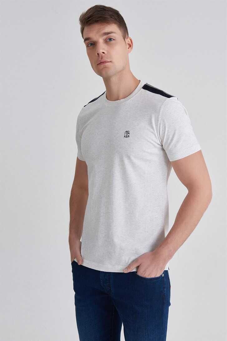 Brunello Cucinelli Erkek Bisiklet Yaka T-Shirt - 6