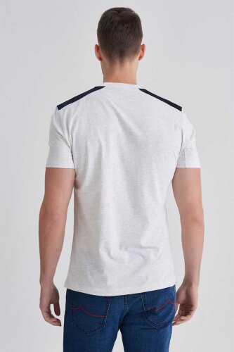 Brunello Cucinelli Erkek Bisiklet Yaka T-Shirt - 8