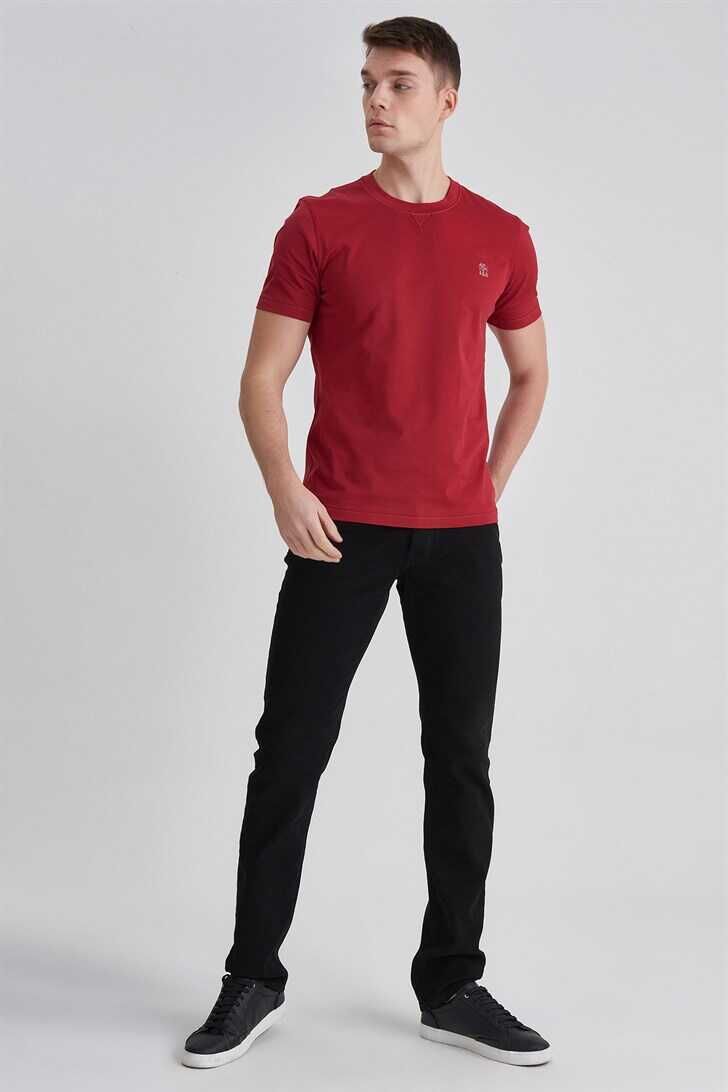 Brunello Cucinelli Erkek Bisiklet Yaka T-Shirt - 6