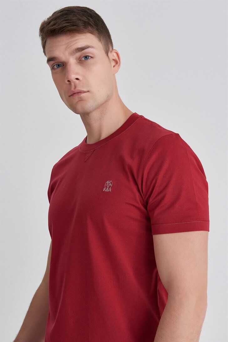 Brunello Cucinelli Erkek Bisiklet Yaka T-Shirt - 7