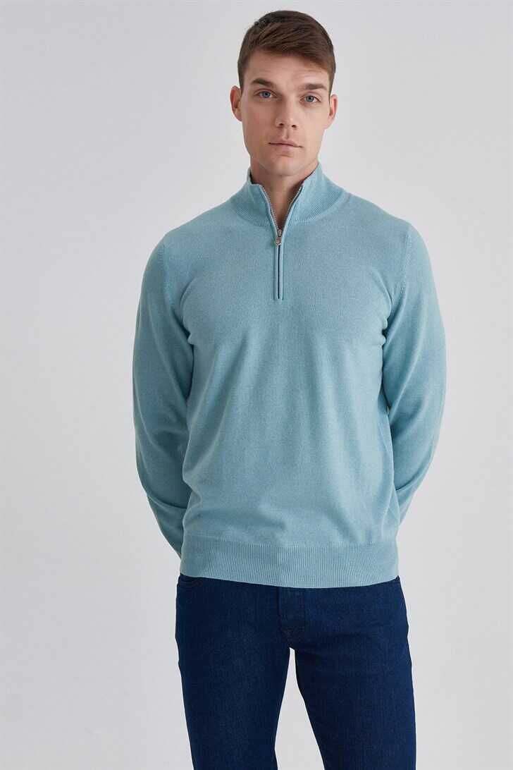 Brunello Cucinelli Erkek Fermuarlı Kaşmir Kazak - 5