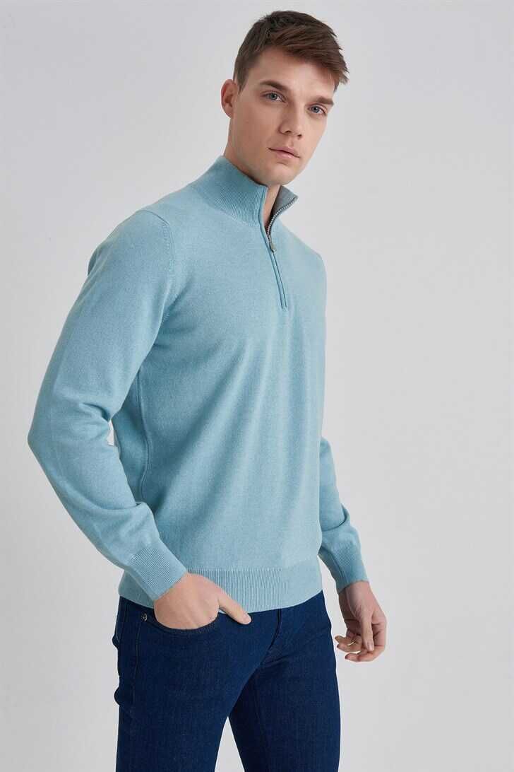 Brunello Cucinelli Erkek Fermuarlı Kaşmir Kazak - 6