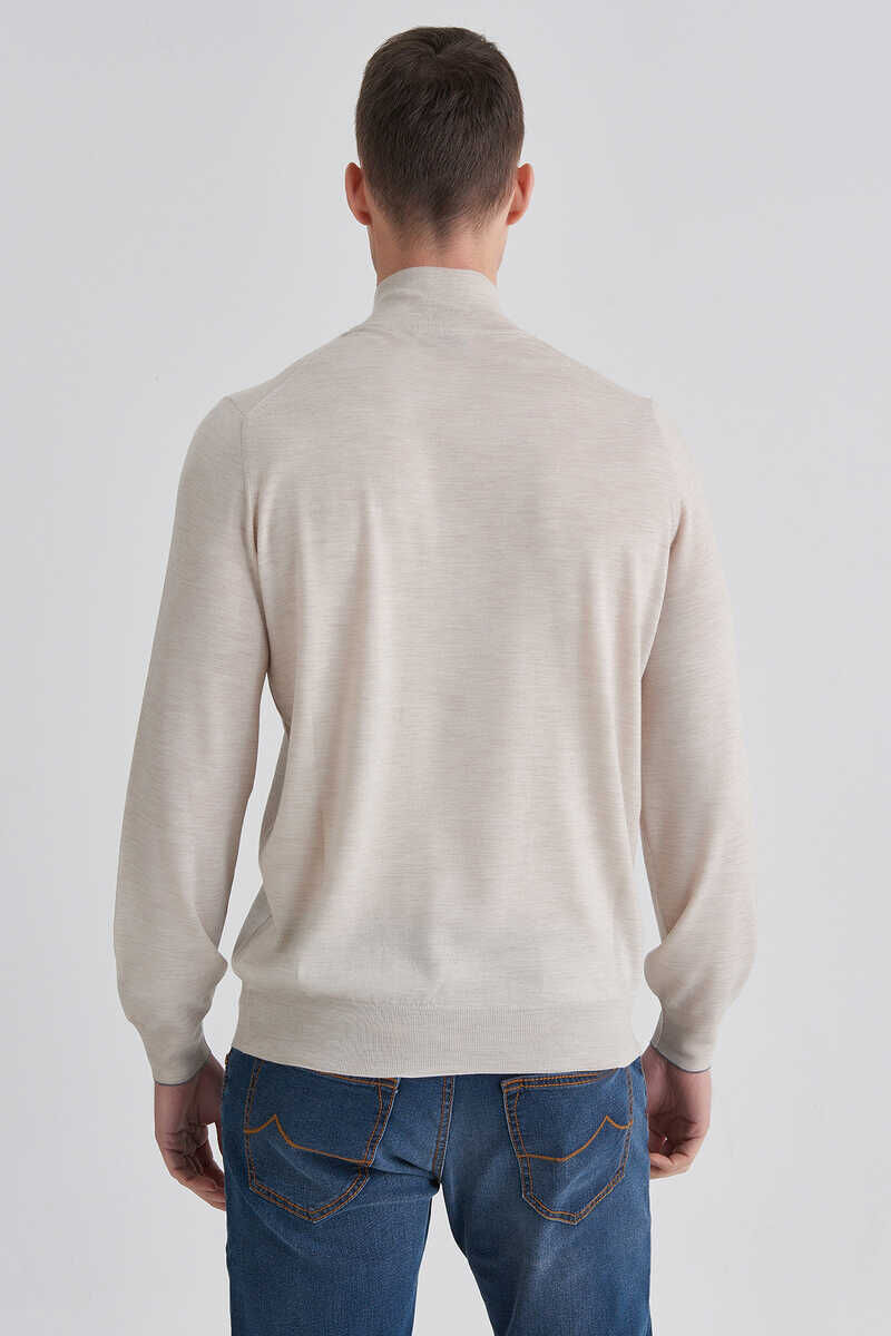 Brunello Cucinelli Erkek Fermuarlı Yün Hırka - 4