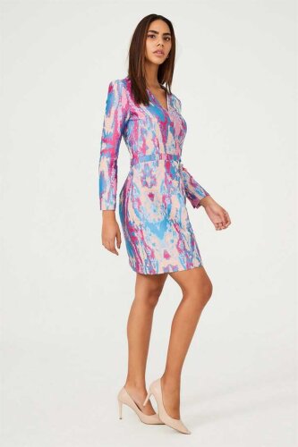 Byblos Kadın Uzun Kollu Mini Boy Elbise - 2