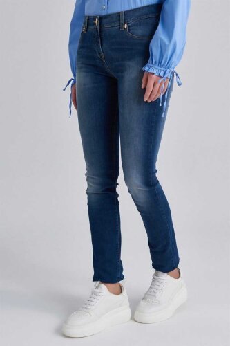 Cavalli Class Slim Fit Yüksel Bel Kadın Jean - 3