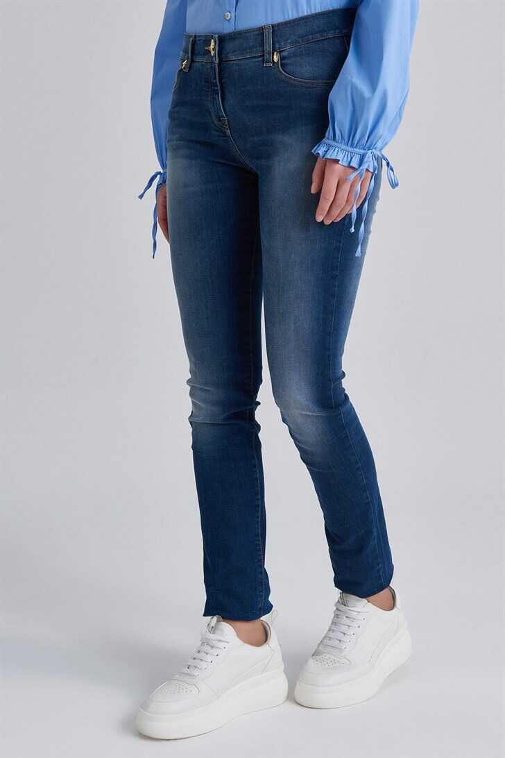Cavalli Class Slim Fit Yüksel Bel Kadın Jean - 3