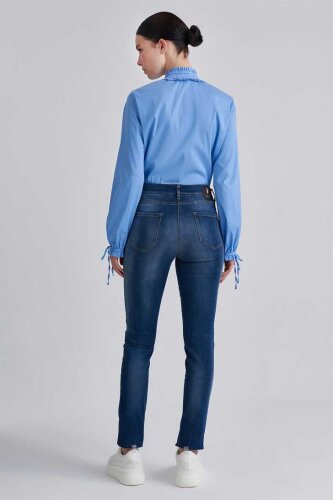 Cavalli Class Slim Fit Yüksel Bel Kadın Jean - 4