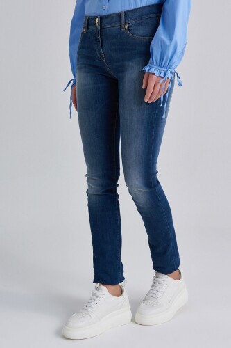 Cavalli Class Slim Fit Yüksel Bel Kadın Jean - 7