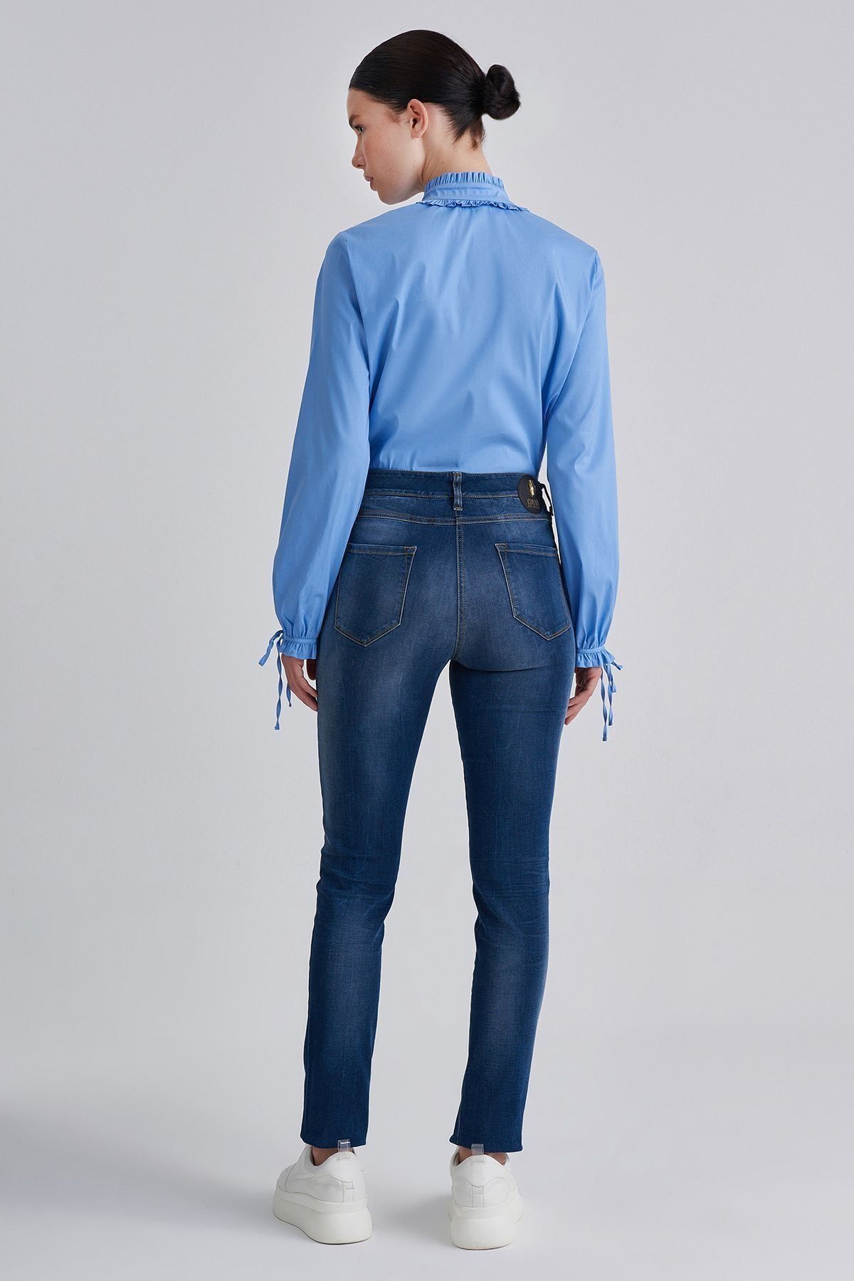 Cavalli Class Slim Fit Yüksel Bel Kadın Jean - 8
