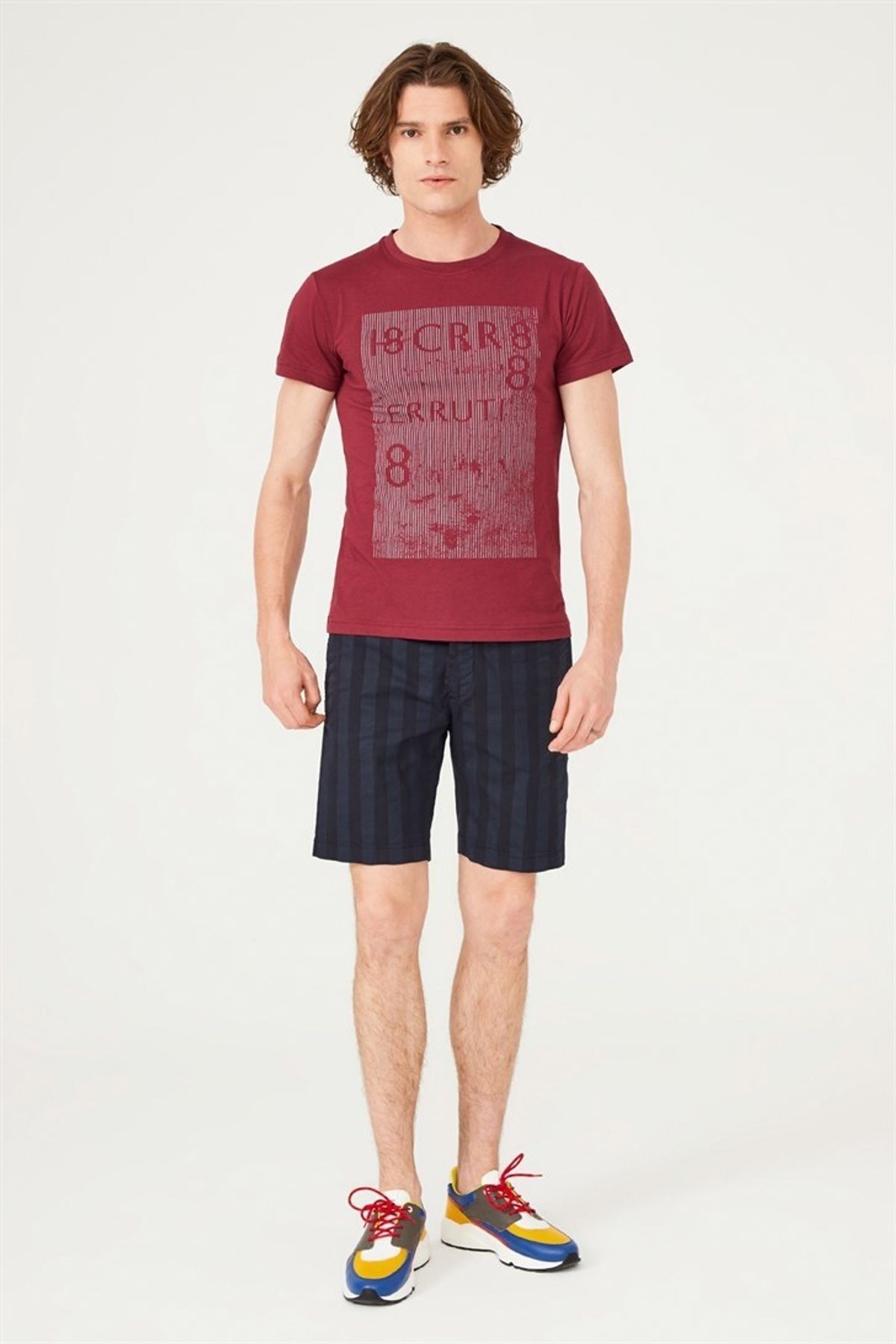 Cerruti 1881 Erkek Bisiklet Yaka T-Shirt - 12