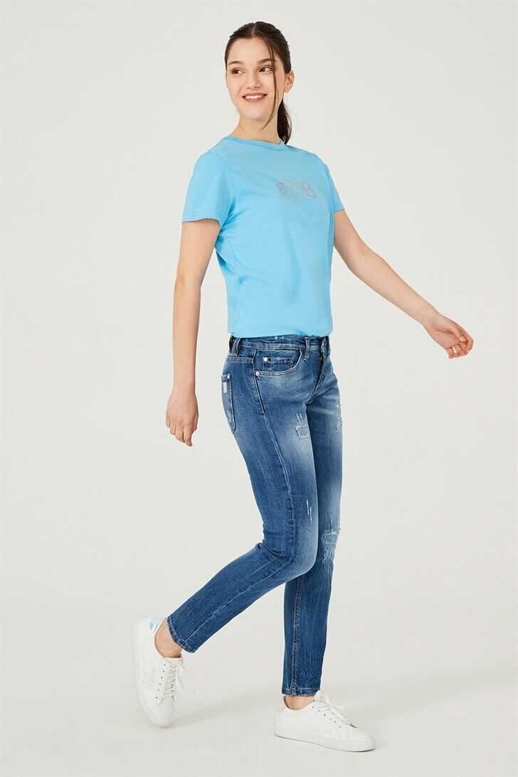 Dar Paça Normal Bel Kadın Jeans - 2