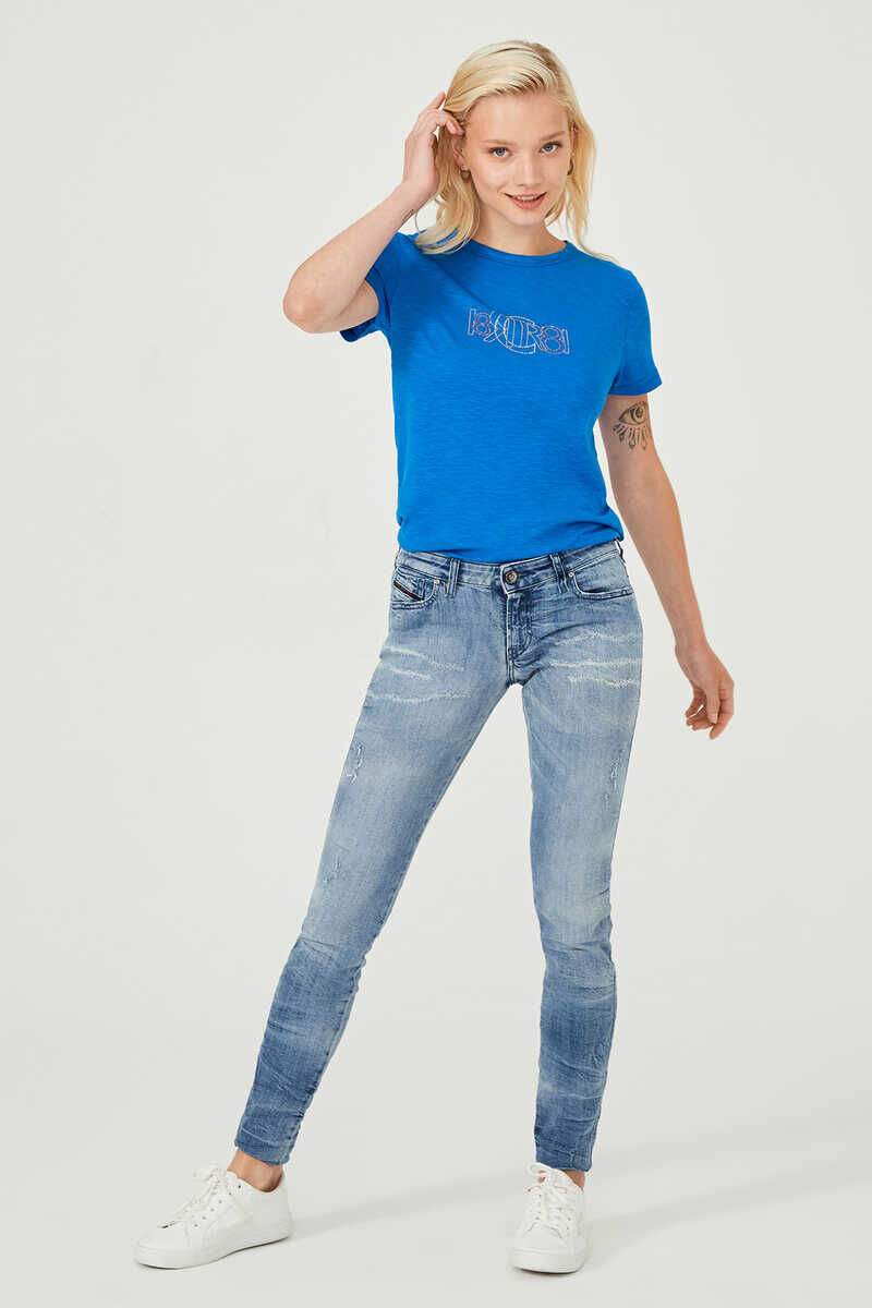 Diesel Kadın Normal Bel Dar Paça Jean Pantolon - 1