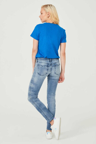 Diesel Kadın Normal Bel Dar Paça Jean Pantolon - 4