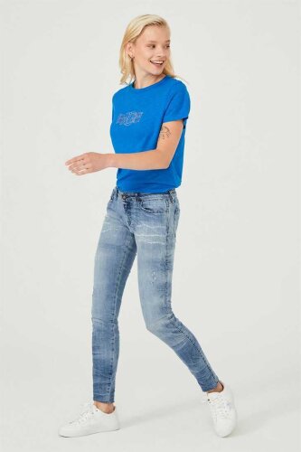 Diesel Kadın Normal Bel Dar Paça Jean Pantolon - 9